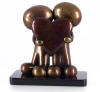 doug hyde sculpture, i love you this much bronze